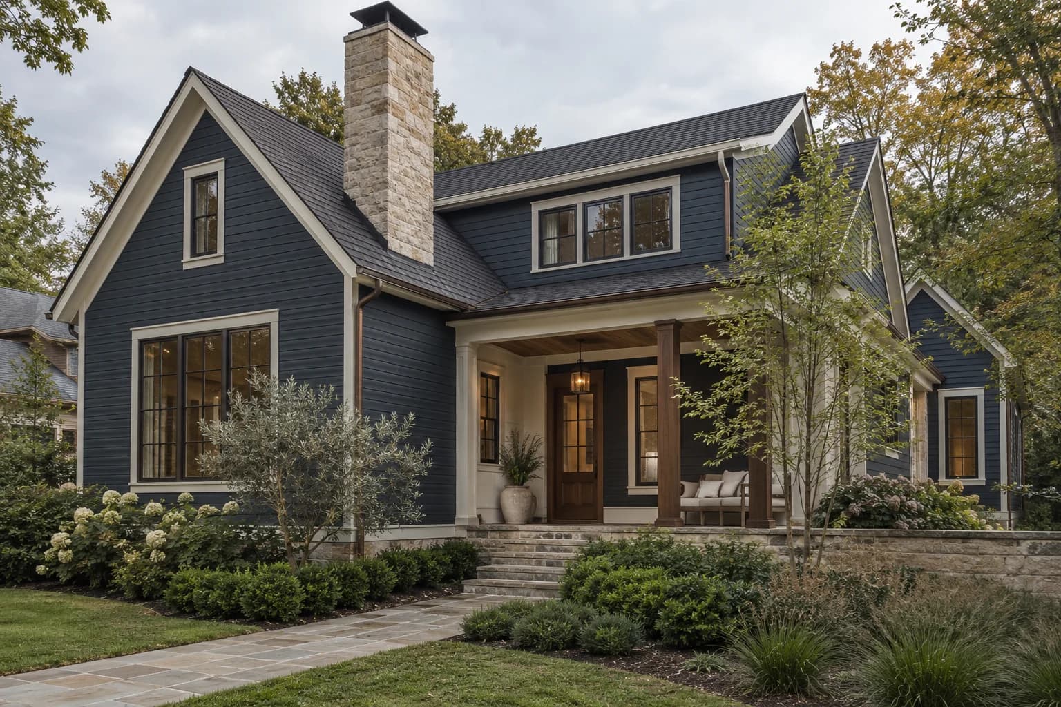 Siding featuring Naval paint