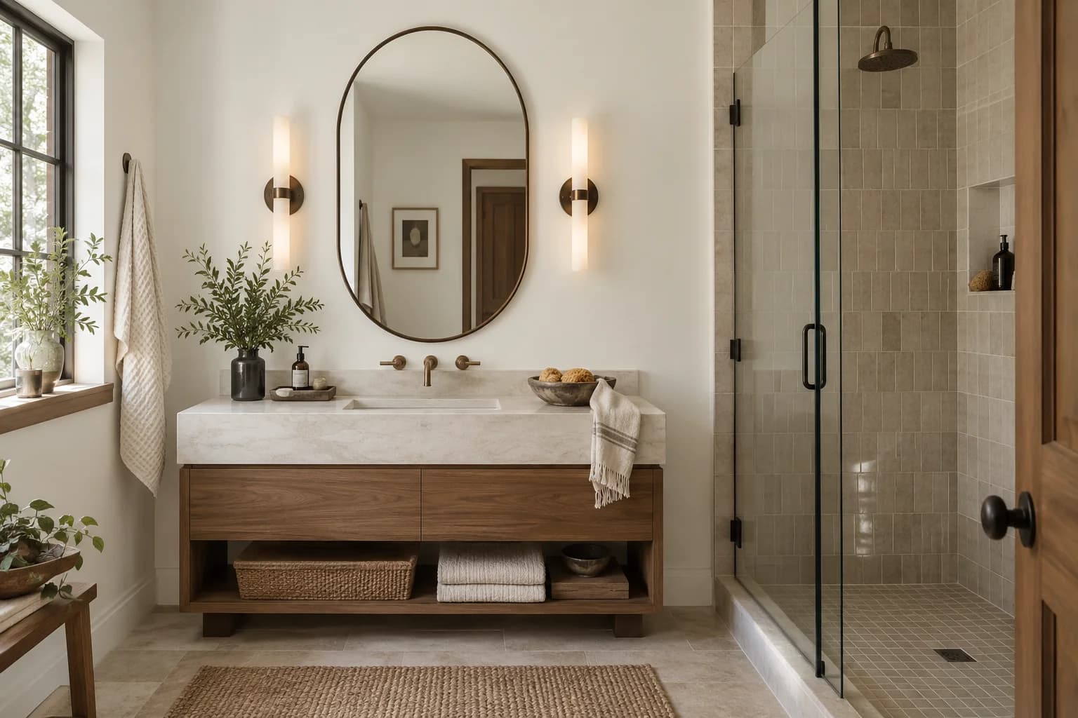 Bathroom featuring Pure White paint