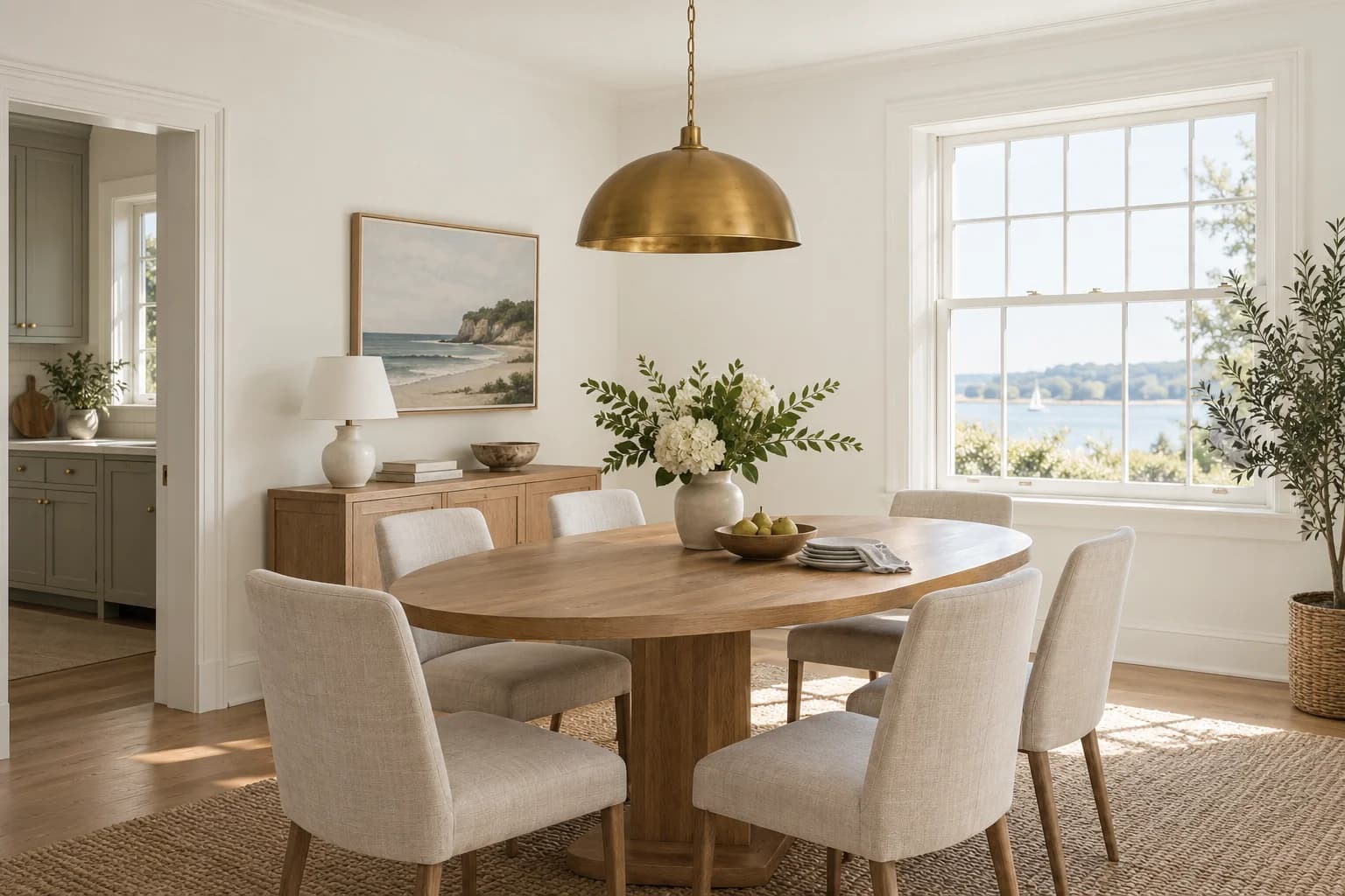 Dining room featuring Pure White paint