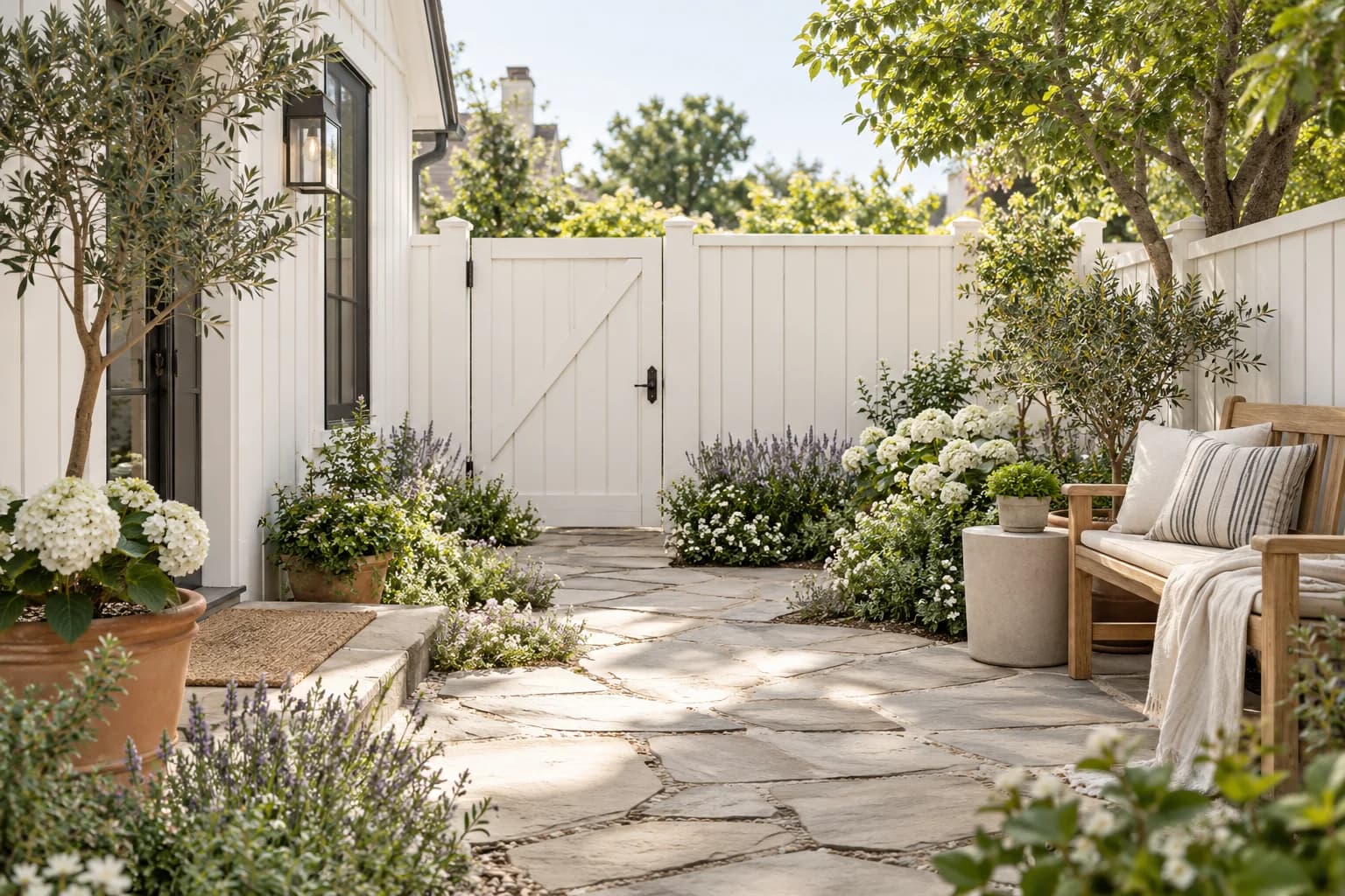 Fences & garden structures featuring Pure White paint
