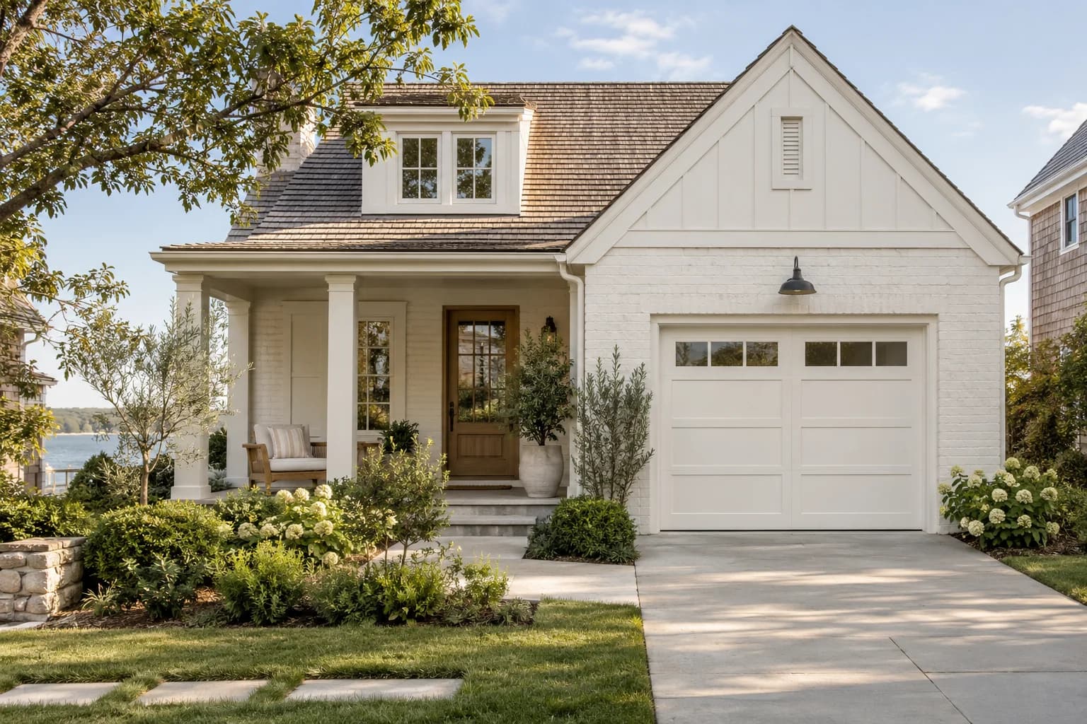 Garage door featuring Pure White paint