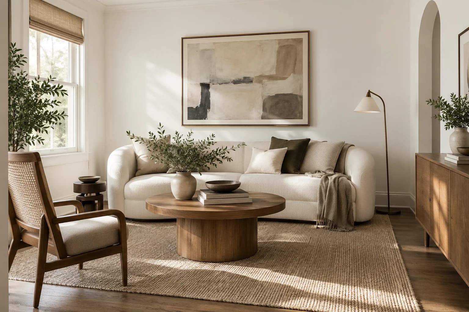 Living room featuring Pure White paint