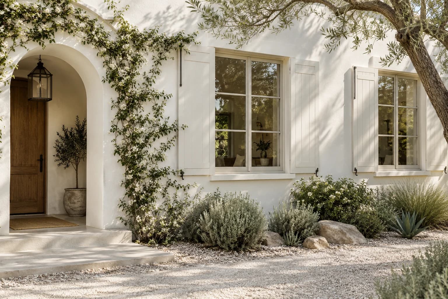 Shutters & trim featuring Pure White paint