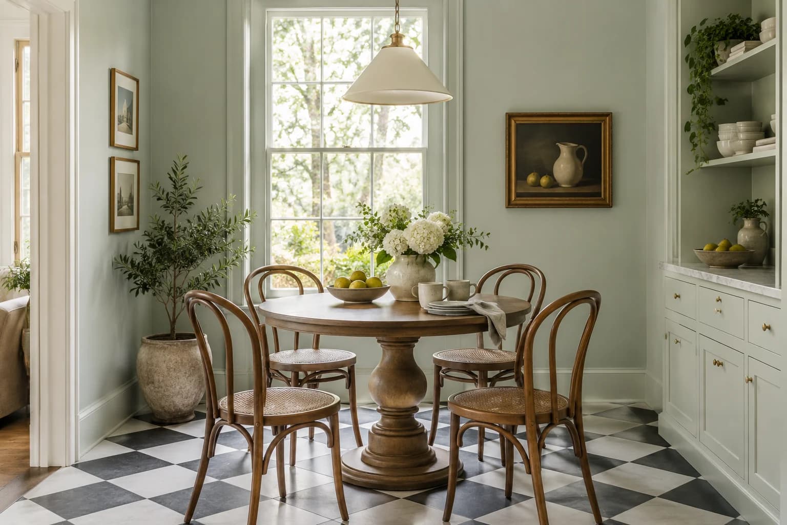 Dining room featuring Rainwashed paint