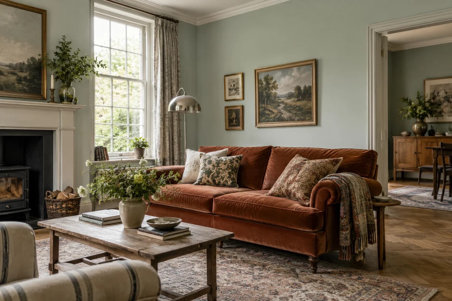 Living room featuring Rainwashed paint