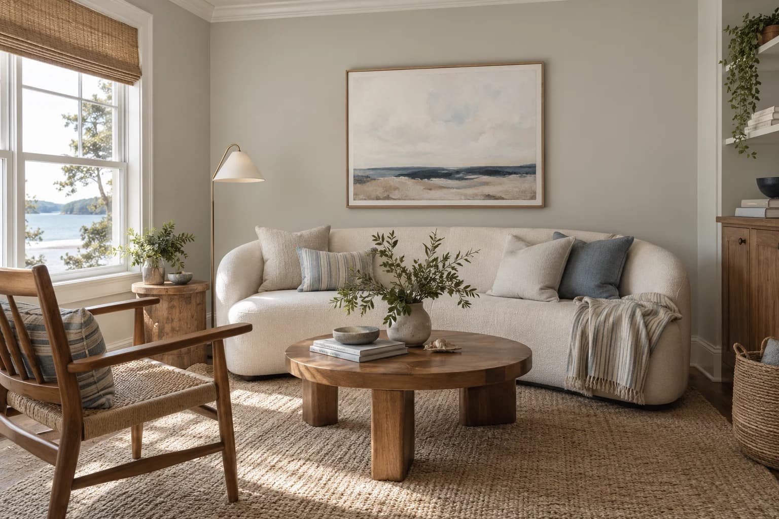 Living room featuring Repose Gray paint