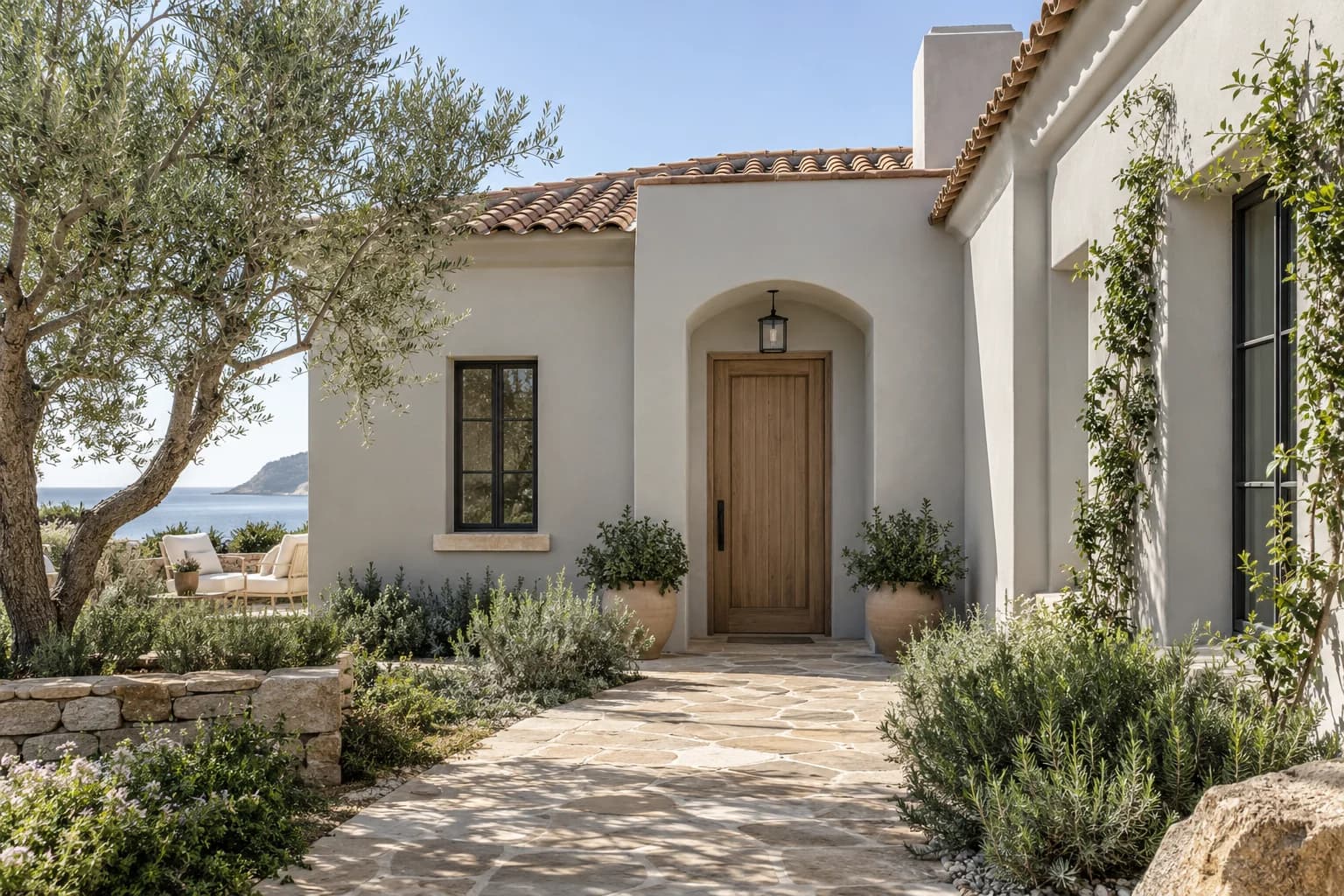Stucco featuring Repose Gray paint