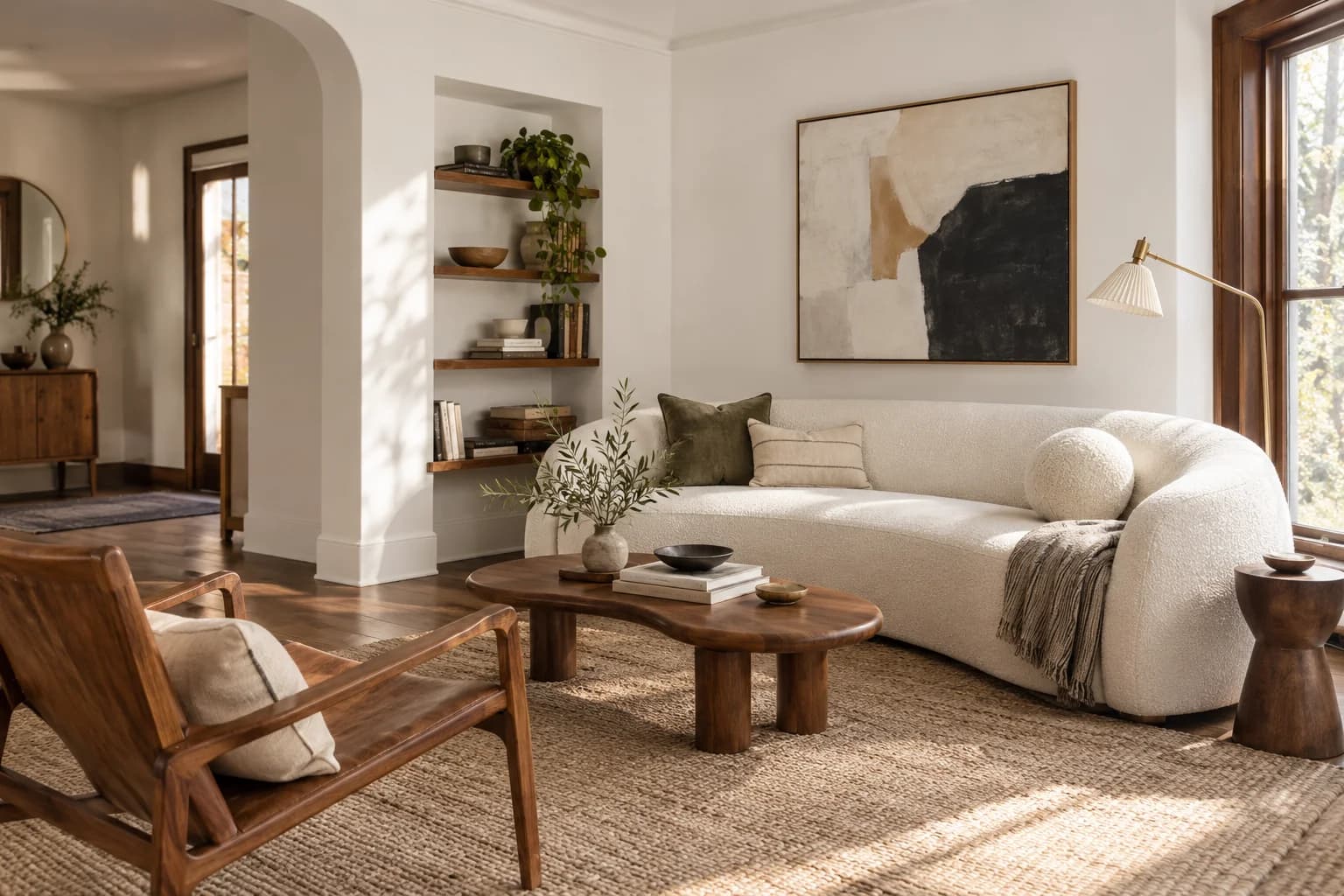 Living room featuring Snowbound paint