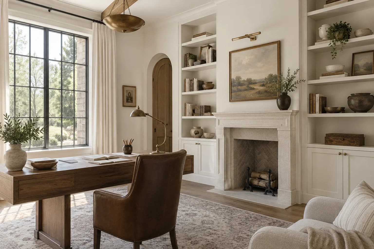 Home office featuring Snowbound paint