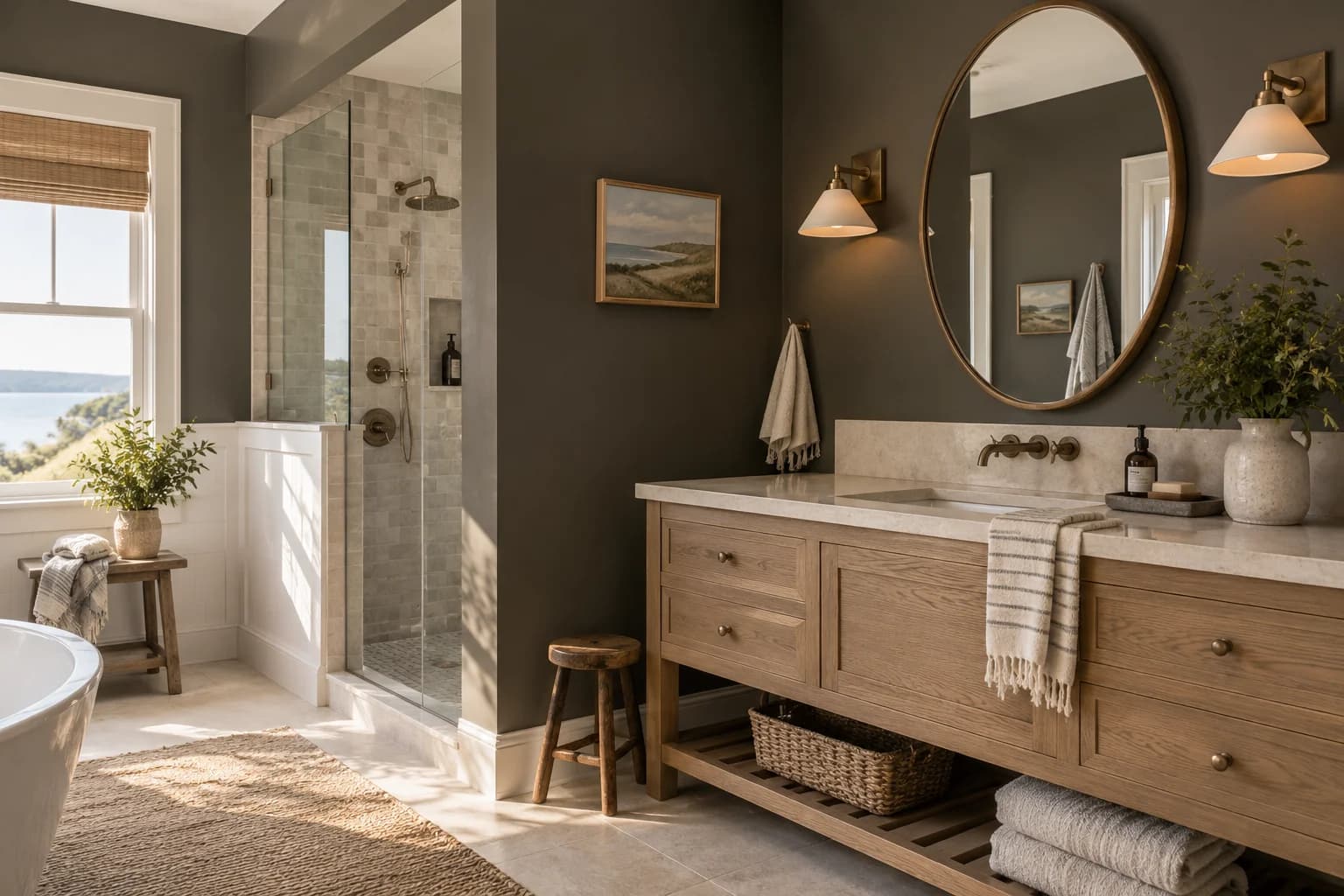 Bathroom featuring Urbane Bronze paint