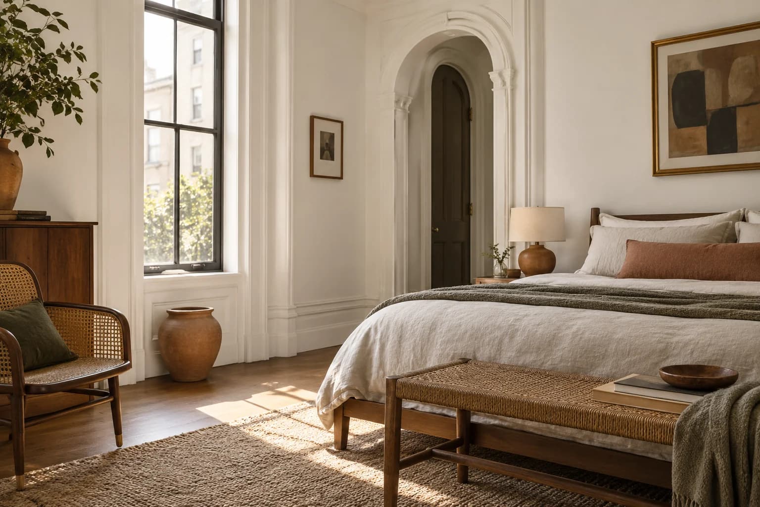 Bedroom featuring Bistro White paint