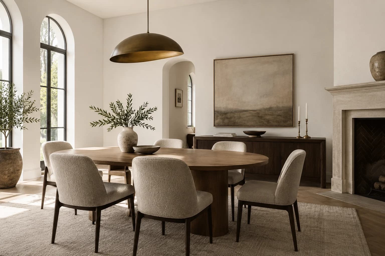 Dining room featuring Bistro White paint