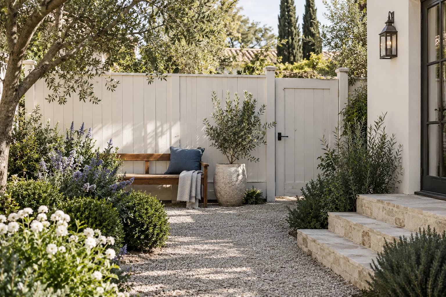 Fences & garden structures featuring Bistro White paint