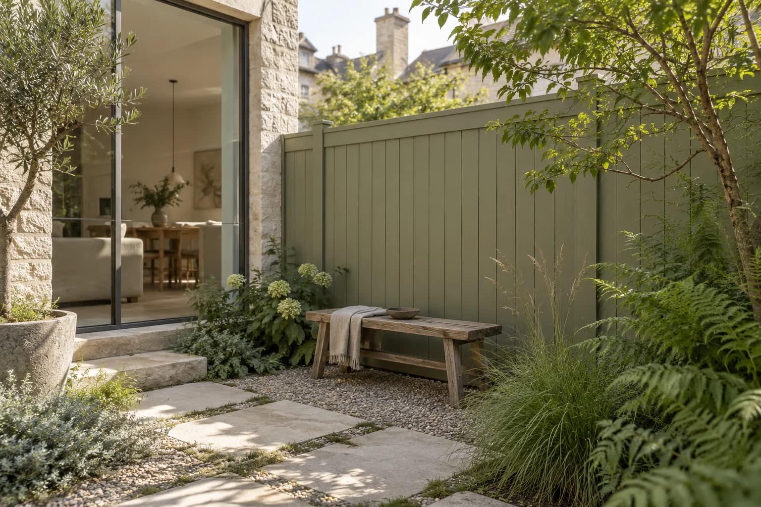 Fences & garden structures featuring Blanched Thyme paint
