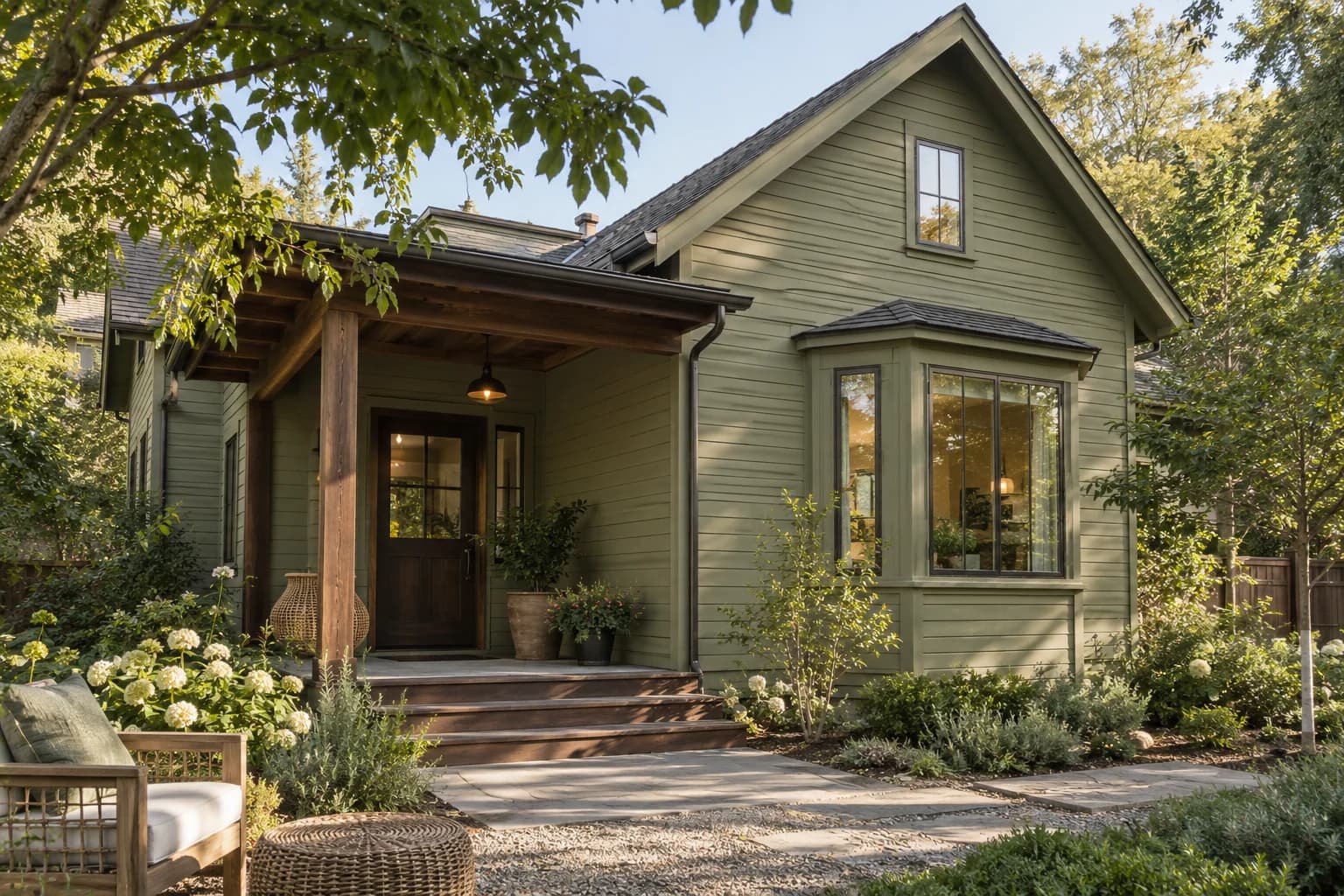 Siding featuring Blanched Thyme paint