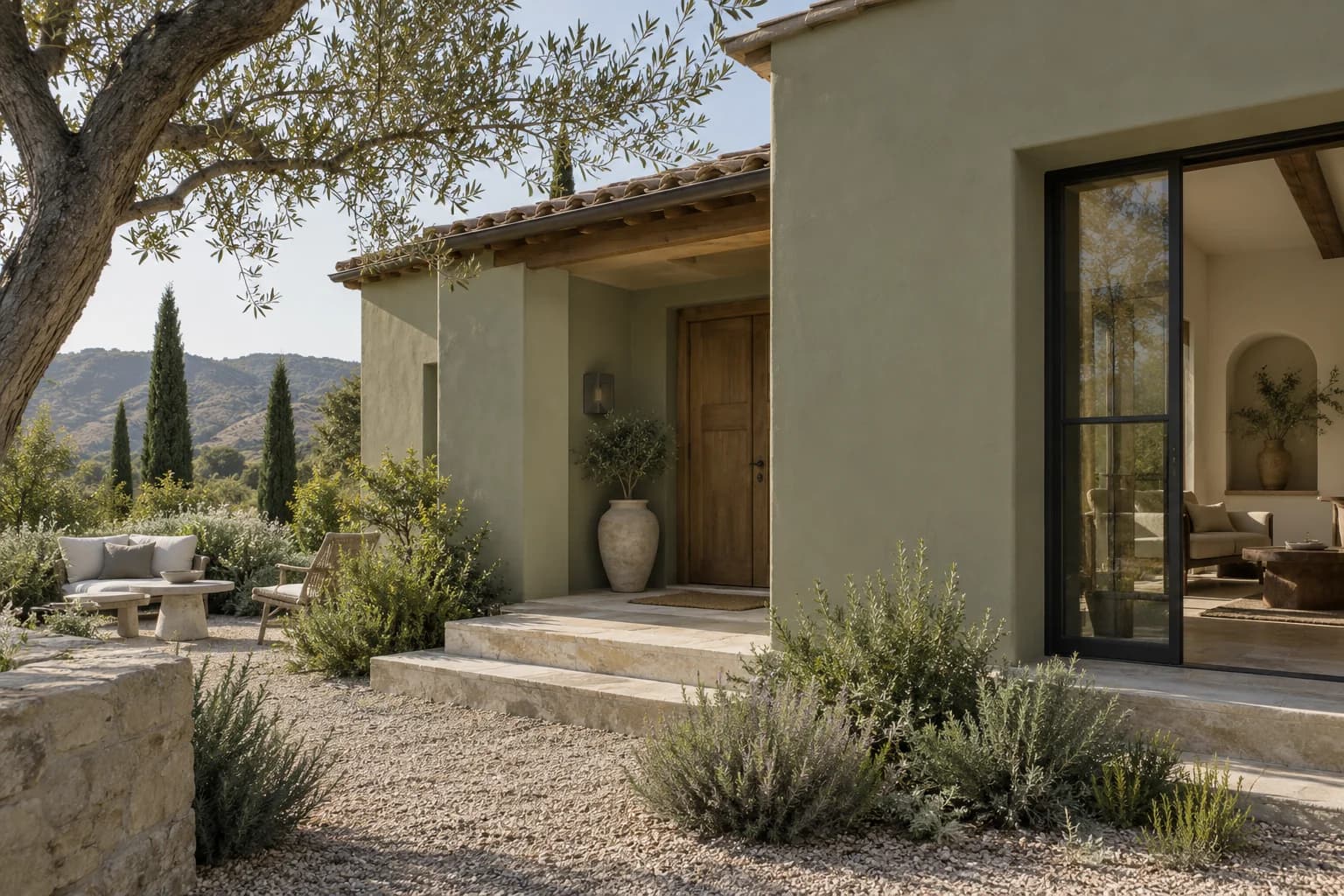 Stucco featuring Blanched Thyme paint