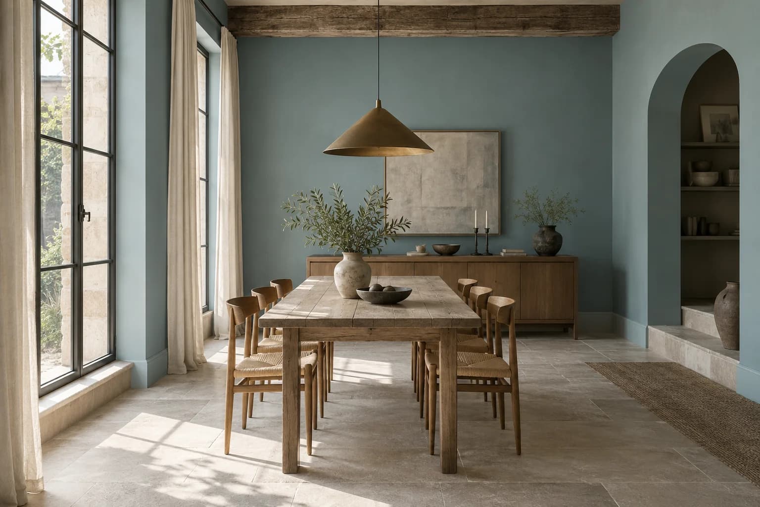 Dining room featuring Blue Arrow paint