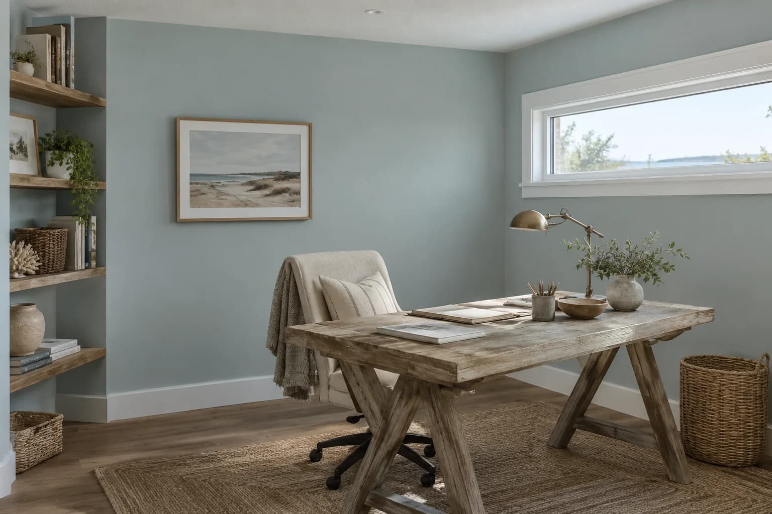 Home office featuring Blue Arrow paint