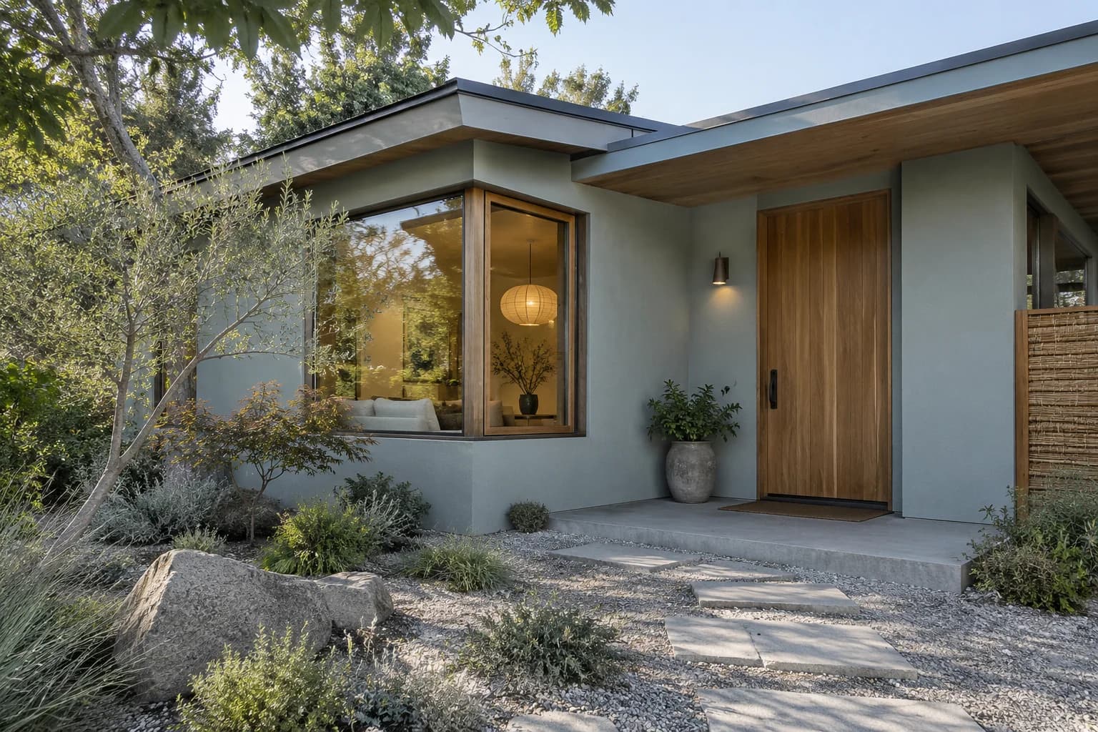 Stucco featuring Blue Arrow paint