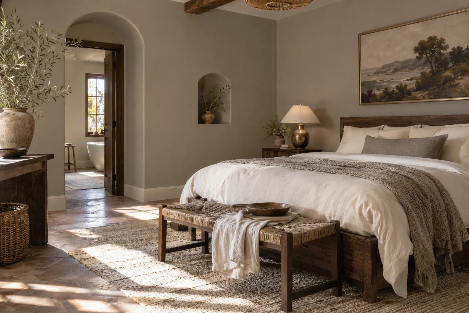 Bedroom featuring Coastal Villa paint