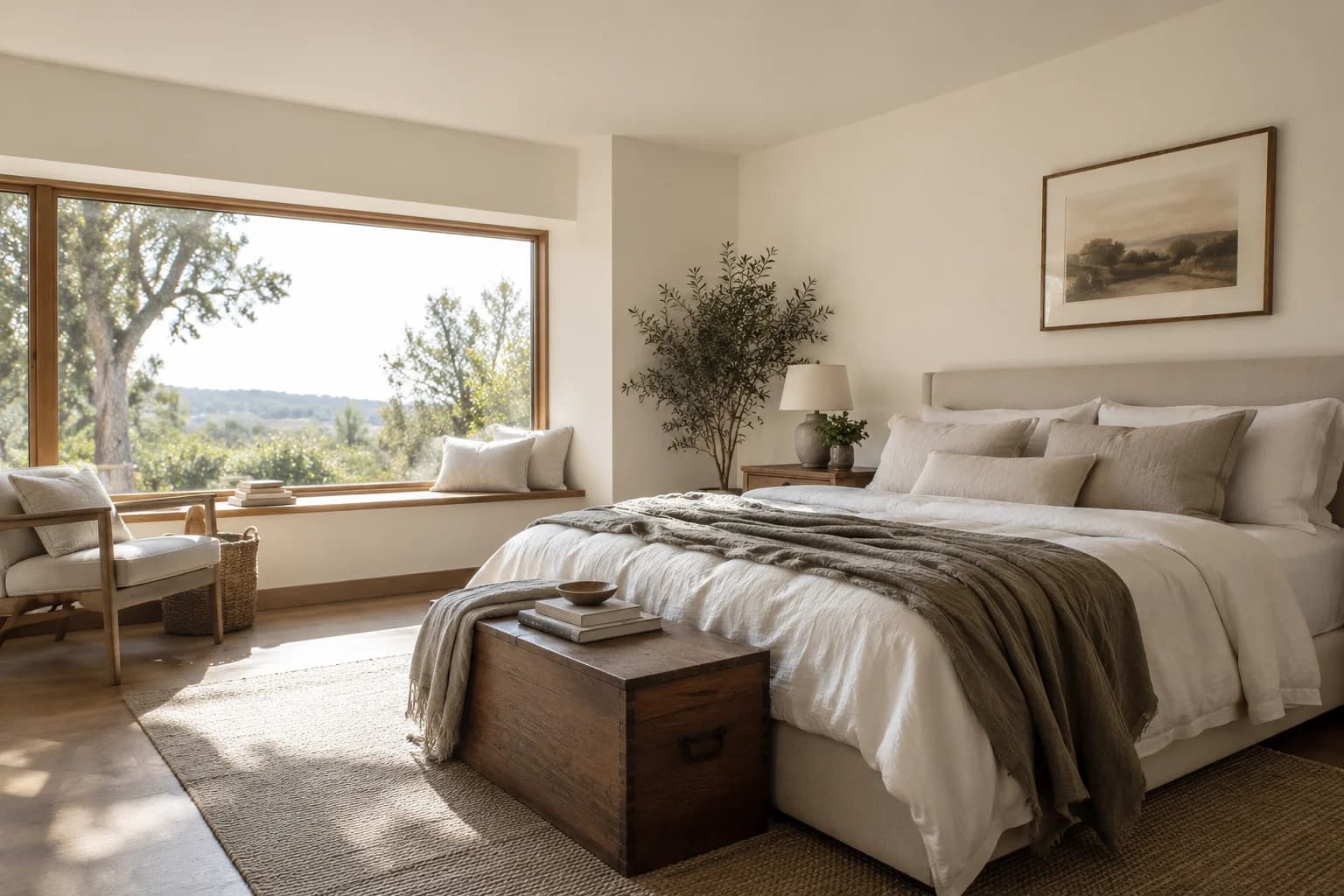 Bedroom featuring Cozy White paint