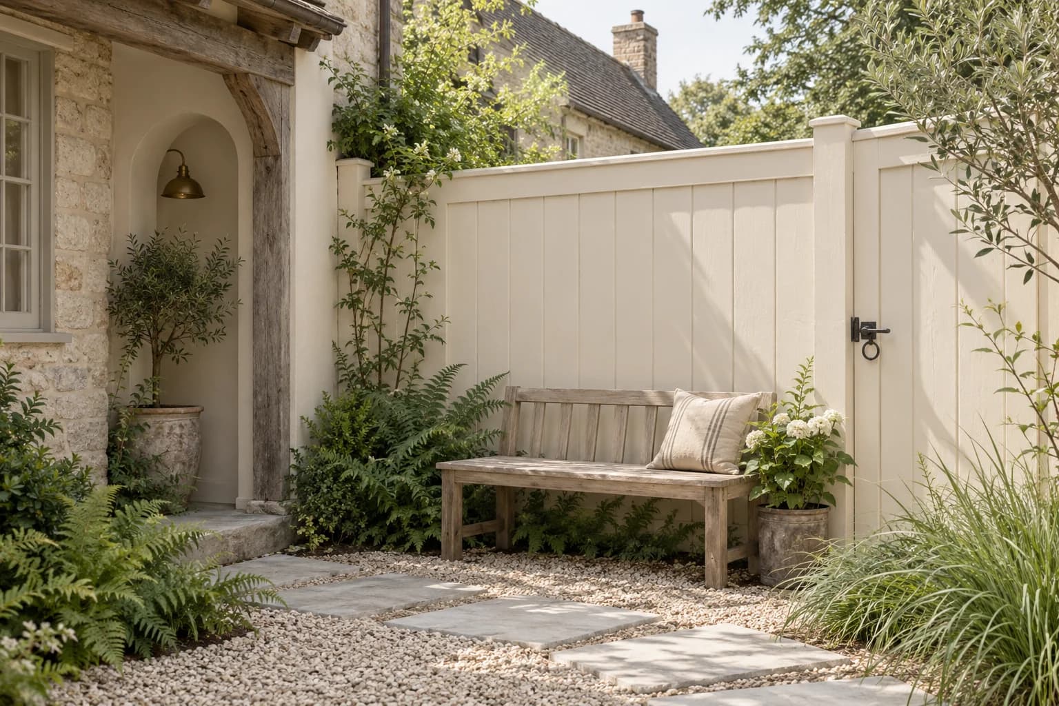Fences & garden structures featuring Cozy White paint