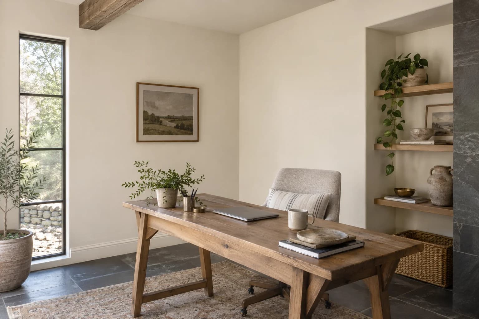 Home office featuring Cozy White paint