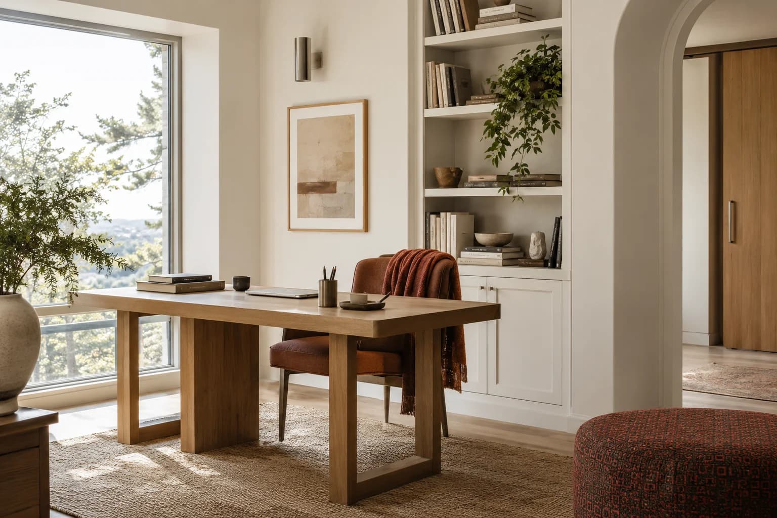 Home office featuring Dove White paint