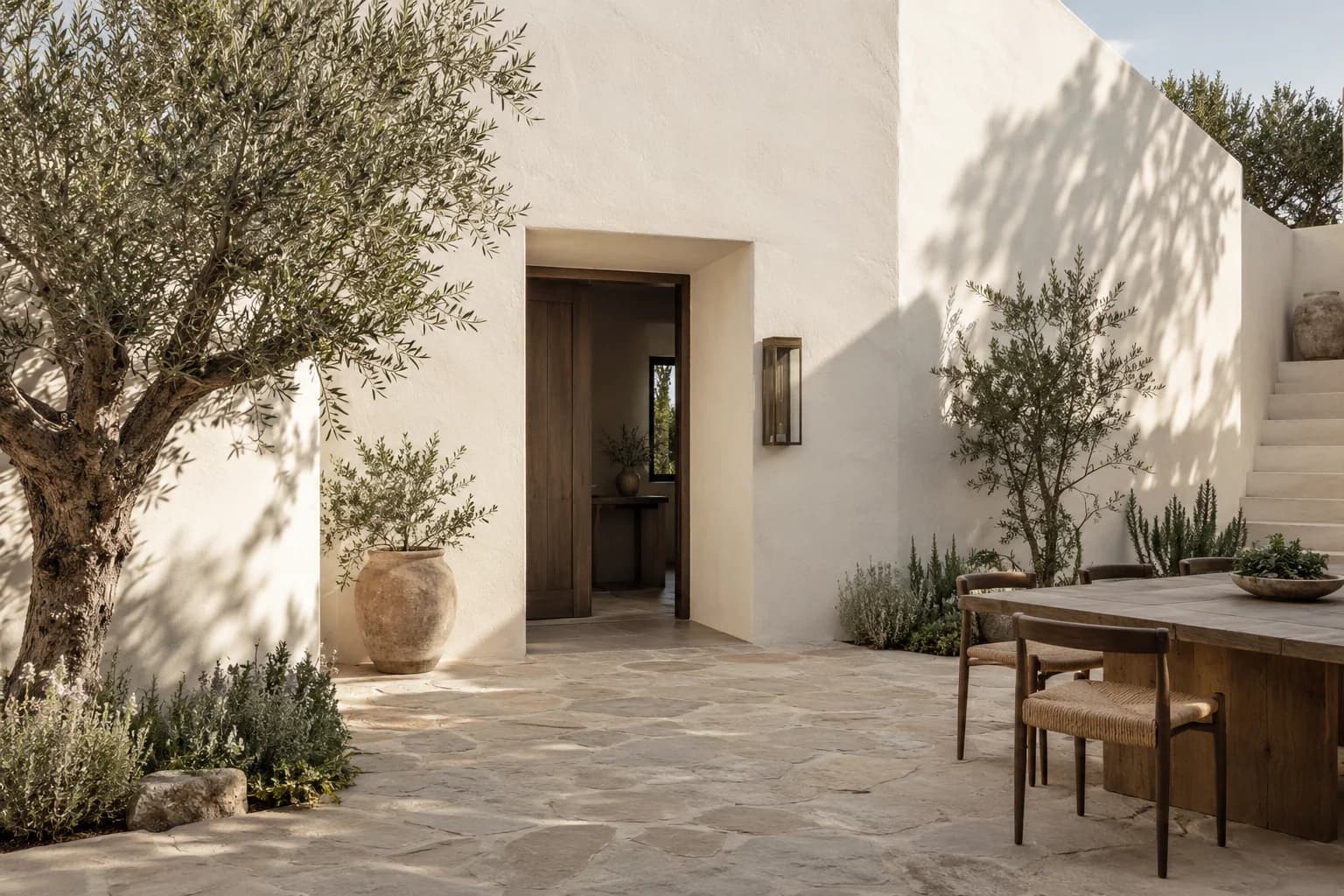 Stucco featuring Dove White paint