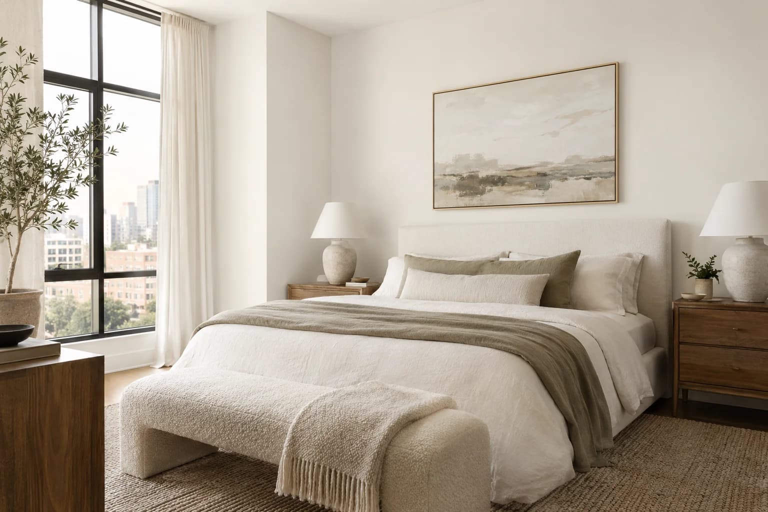 Bedroom featuring Du Jour paint