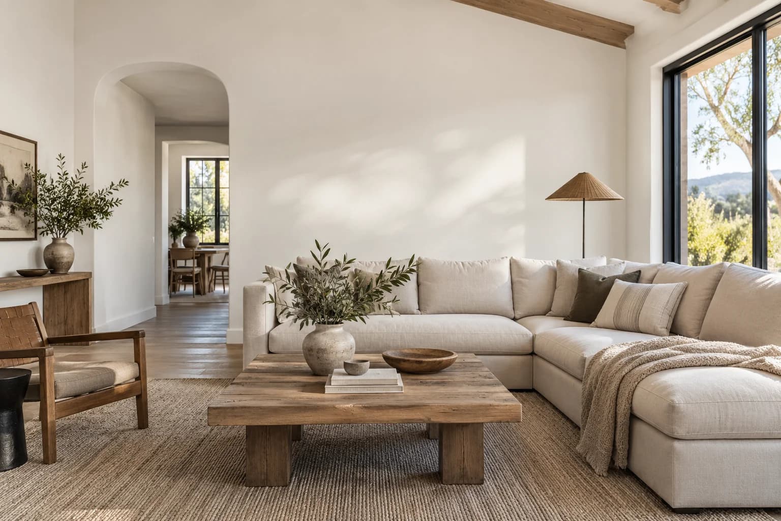 Du Jour walls in a California casual living room