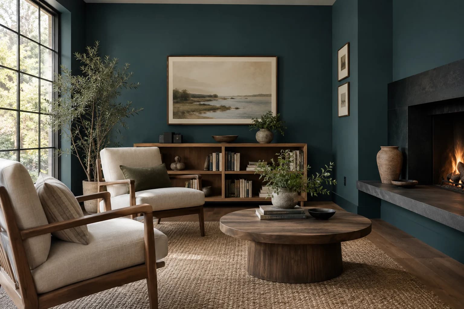 Living room featuring Everglade Deck paint