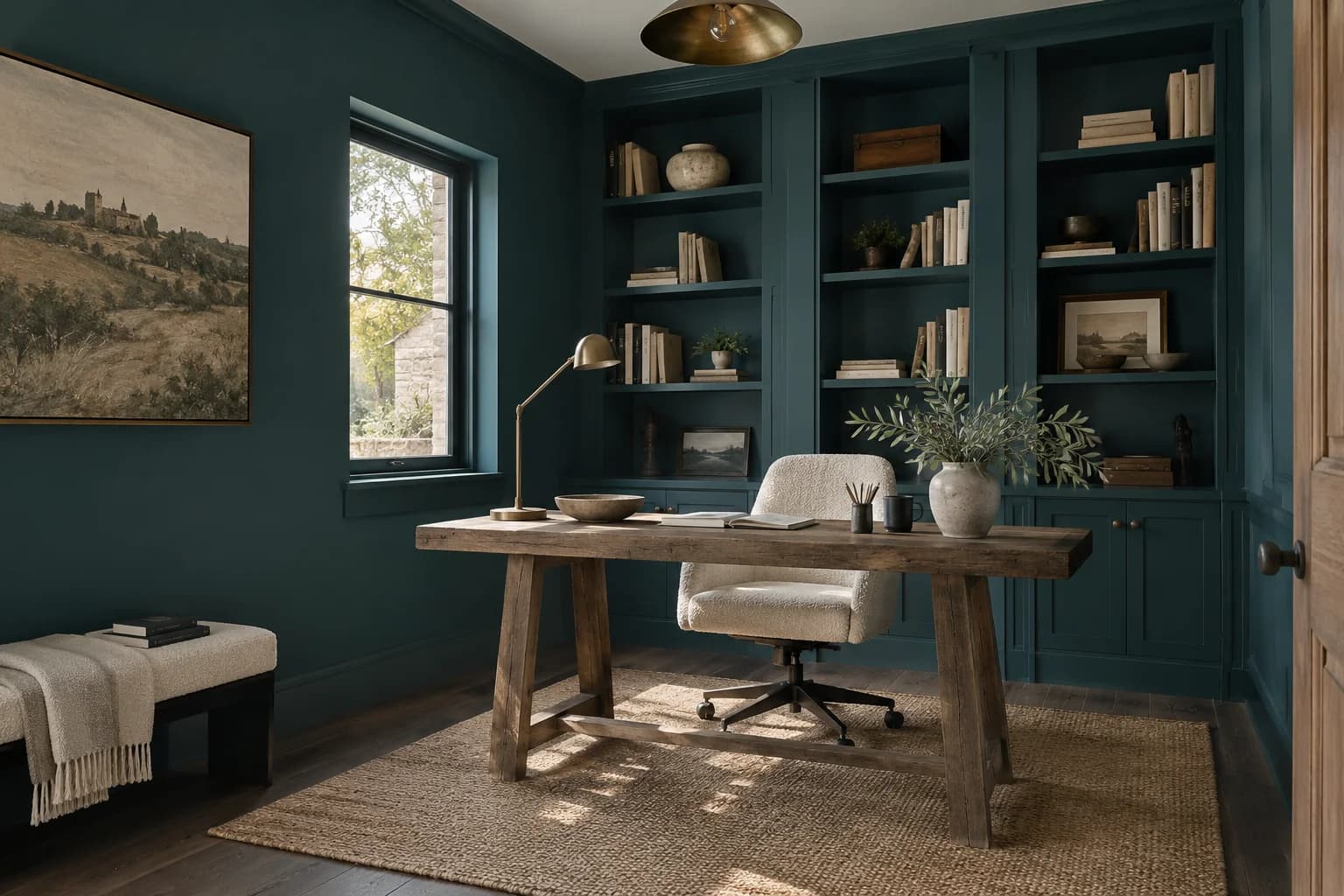 Home office featuring Everglade Deck paint
