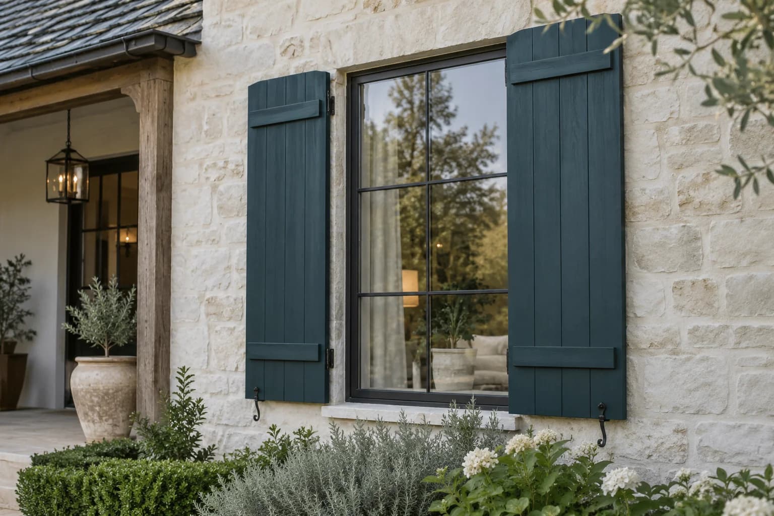 Shutters & trim featuring Everglade Deck paint