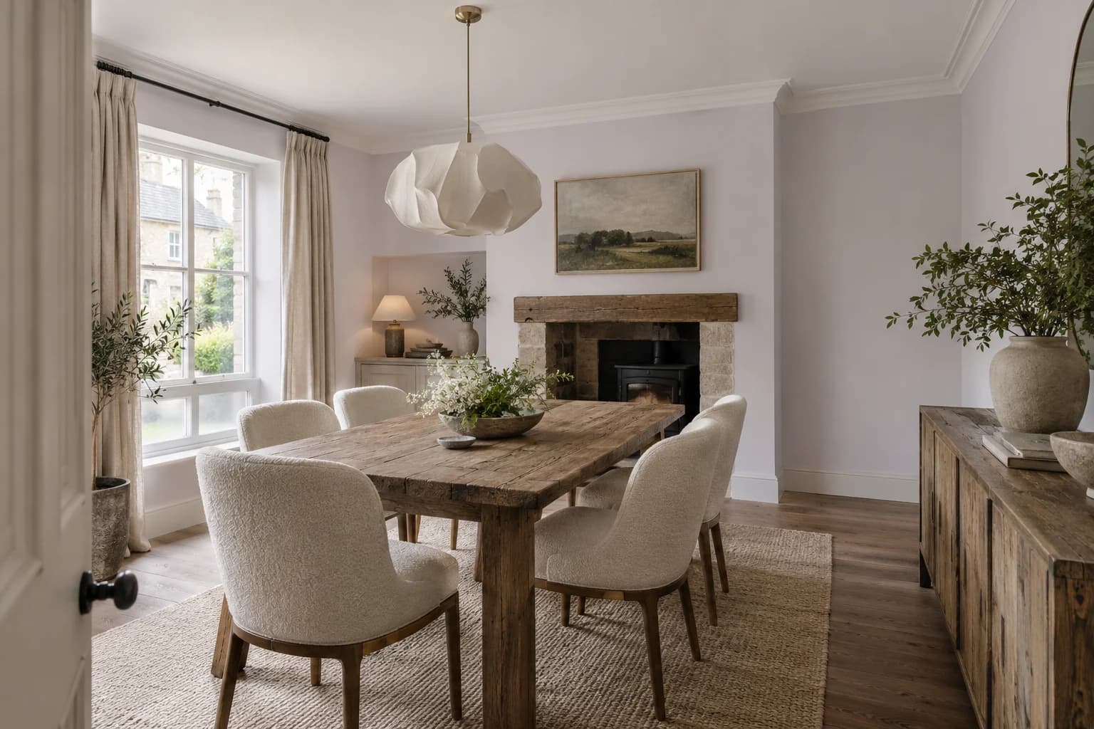 Dining room featuring Gentle Violet paint