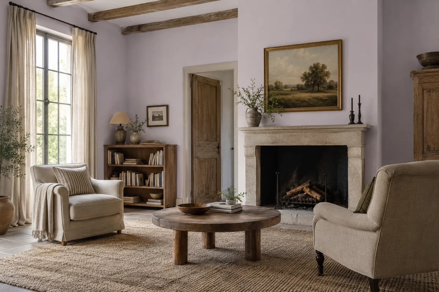 Living room featuring Gentle Violet paint