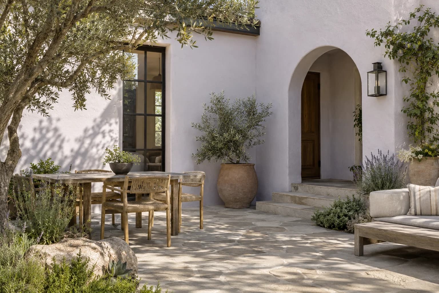 Stucco featuring Gentle Violet paint