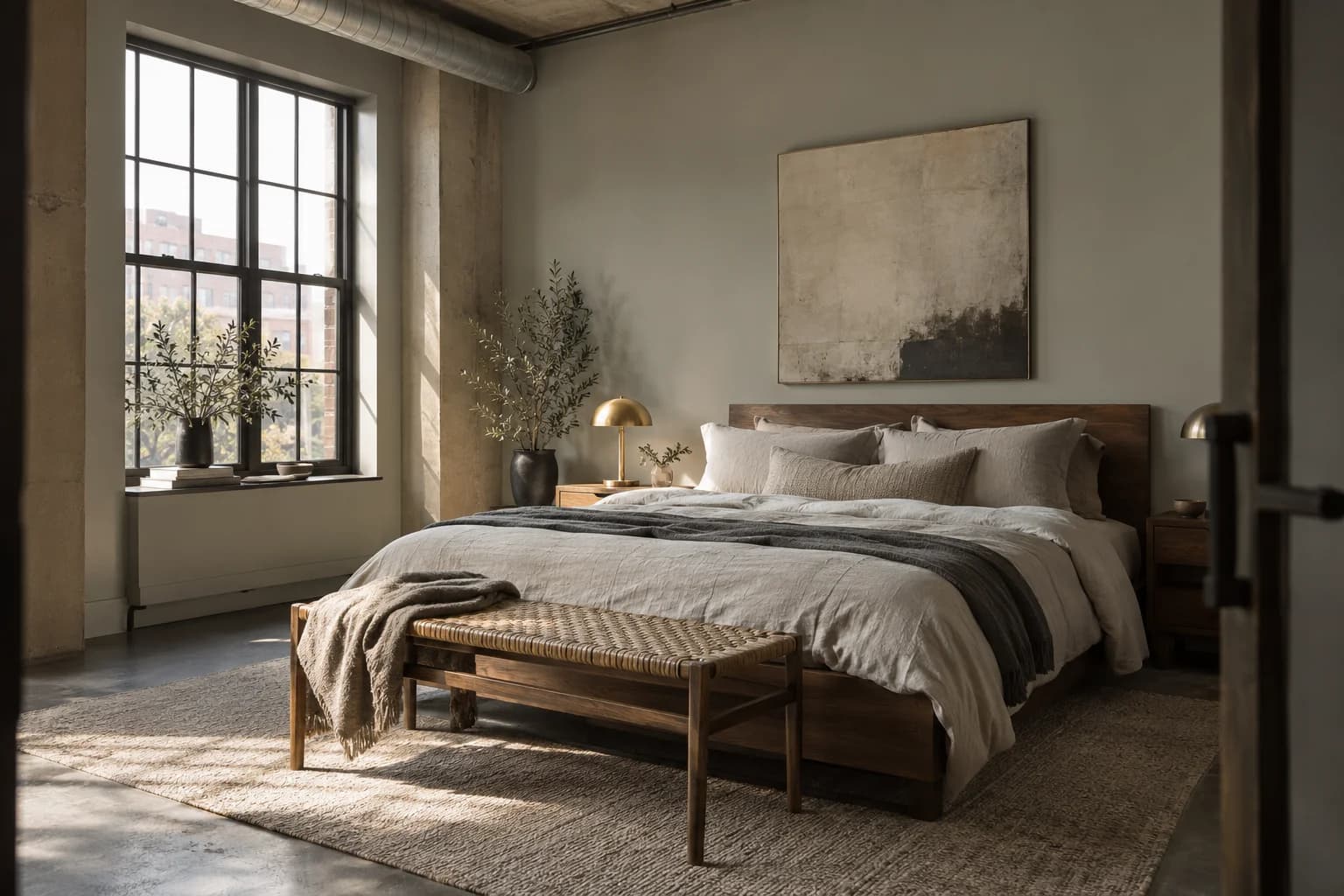 Bedroom featuring Granite Dust paint