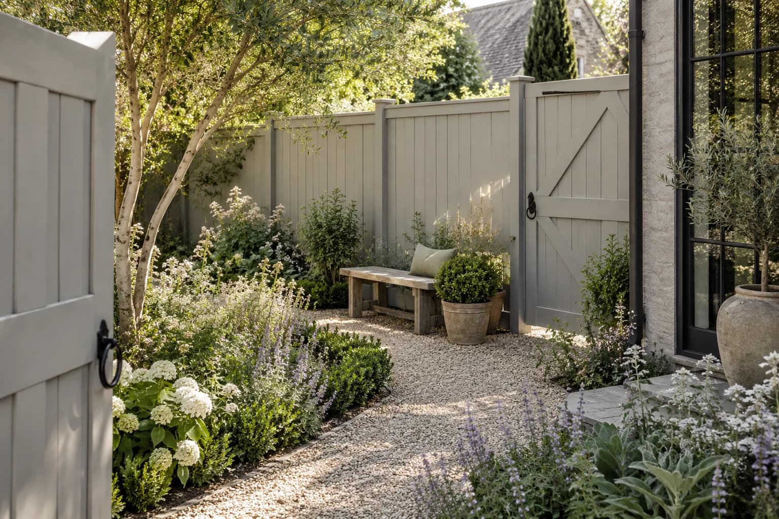 Fences & garden structures featuring Granite Dust paint