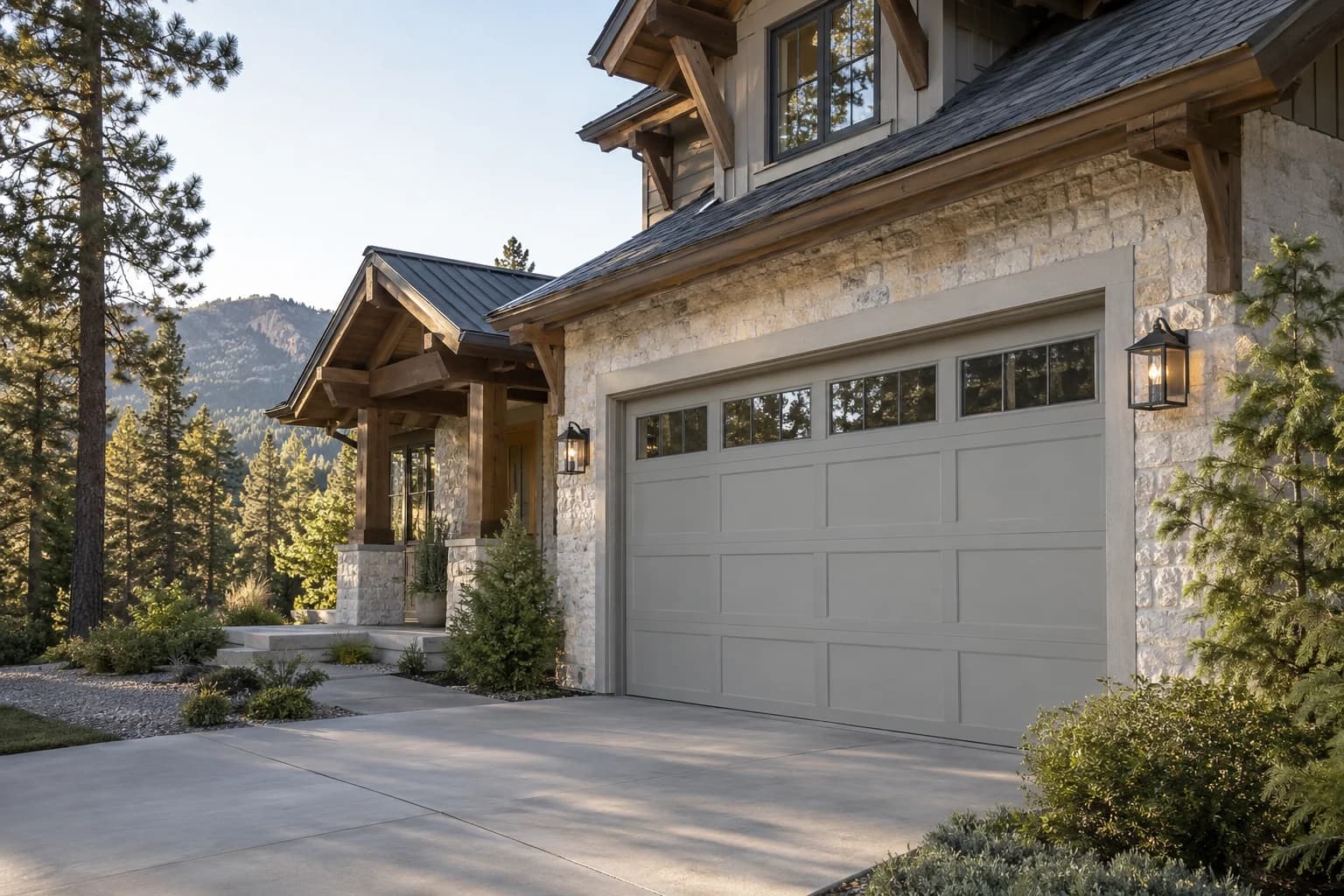 Garage door featuring Granite Dust paint