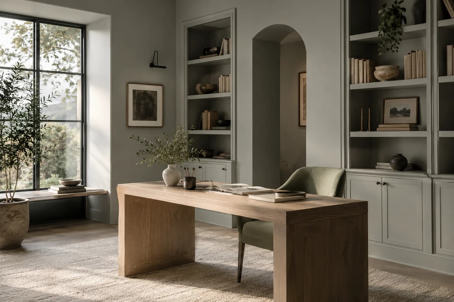Home office featuring Granite Dust paint