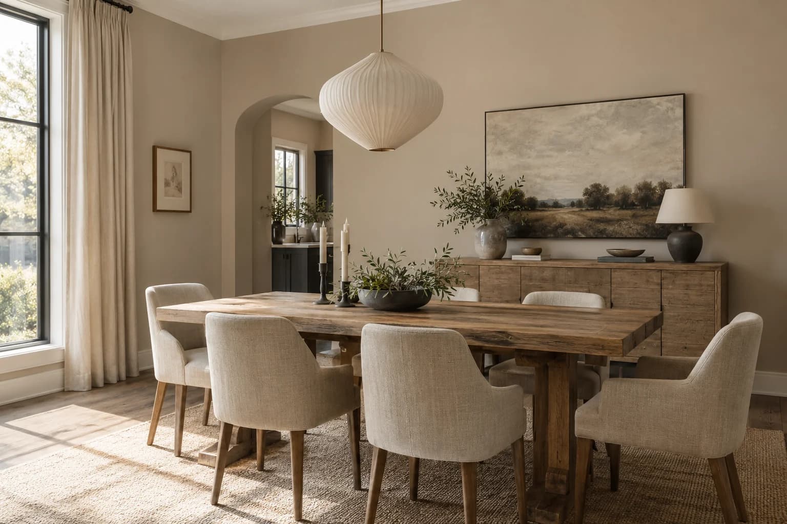 Dining room featuring Ivory Brown paint