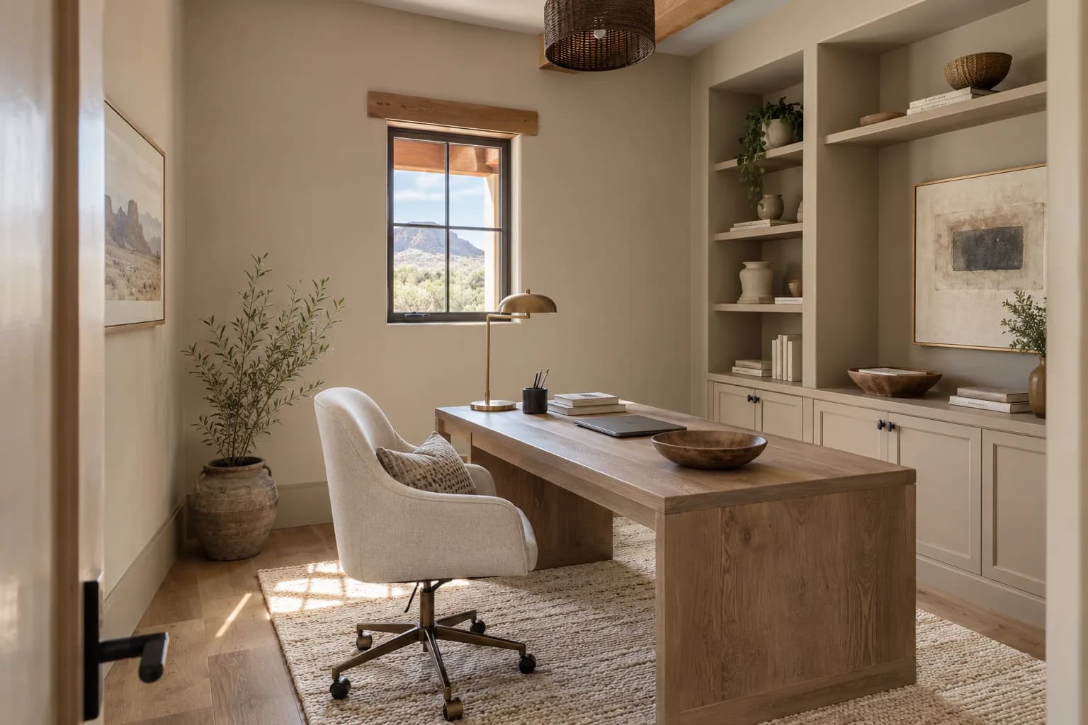 Home office featuring Ivory Brown paint