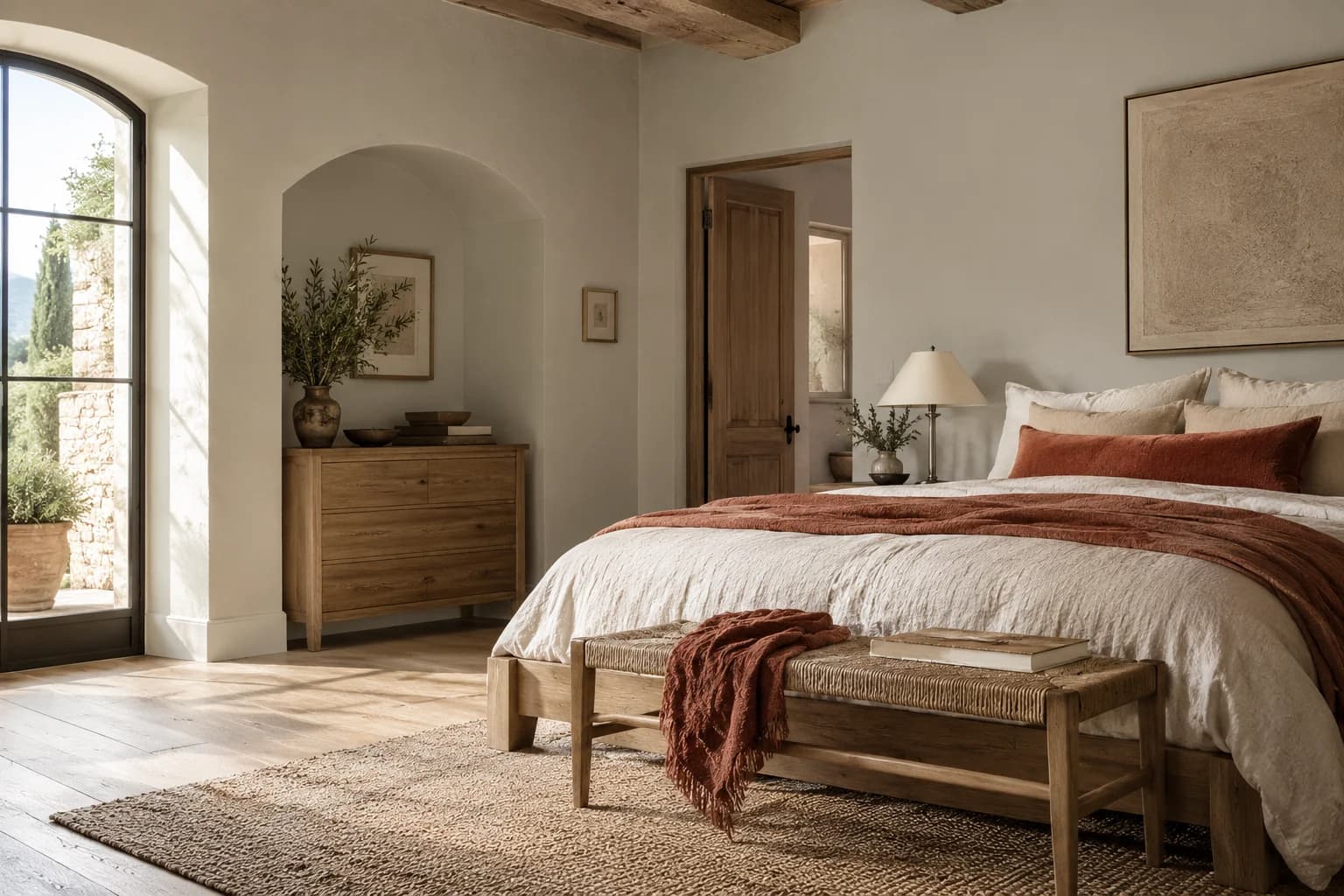 Bedroom featuring Notre Dame paint