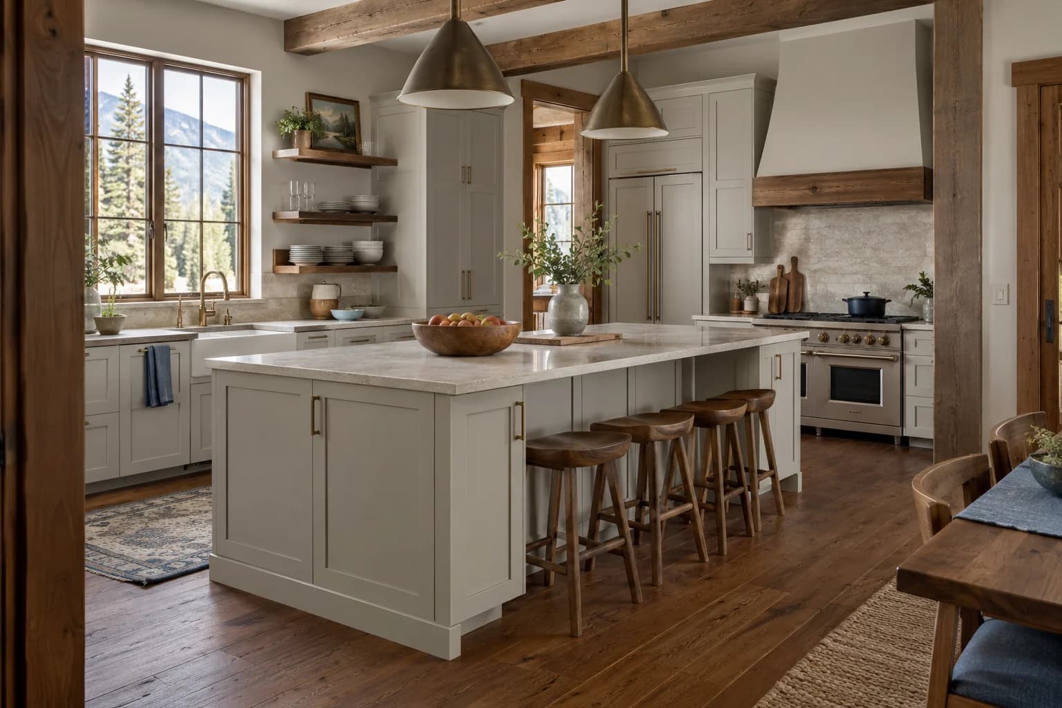Kitchen cabinets featuring Notre Dame paint