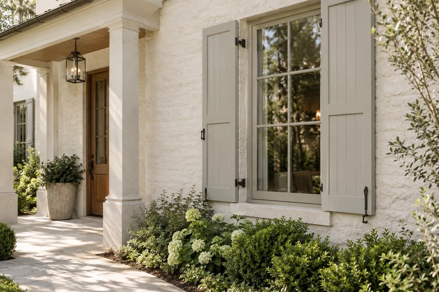 Shutters & trim featuring Notre Dame paint