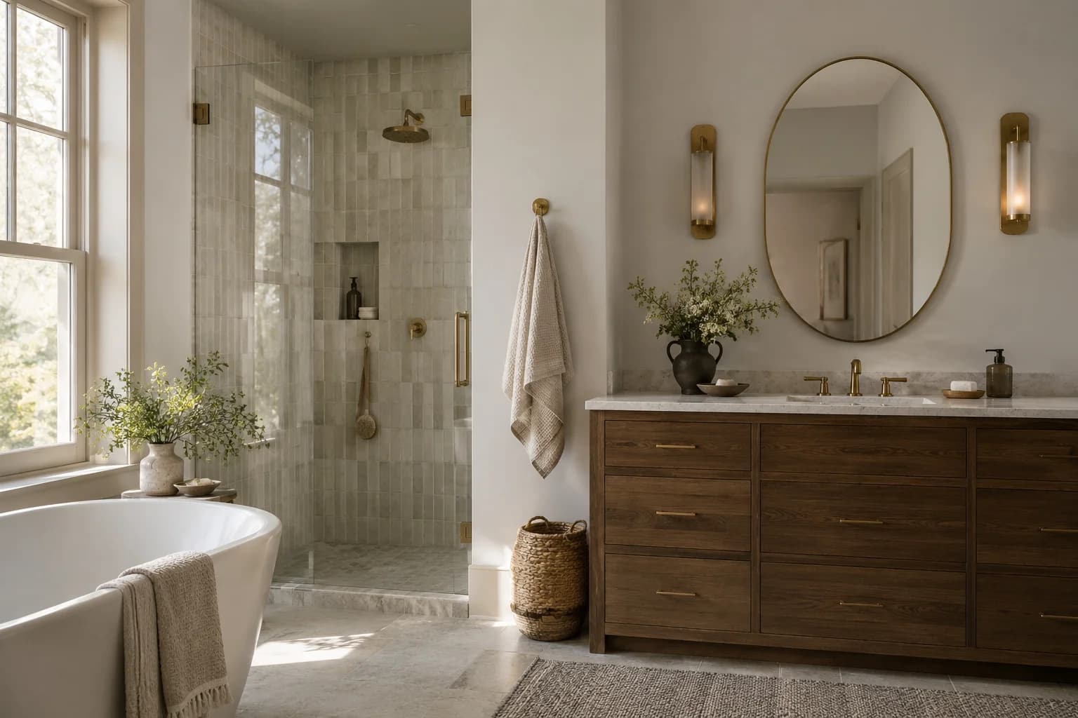 Bathroom featuring Seashell Gray paint
