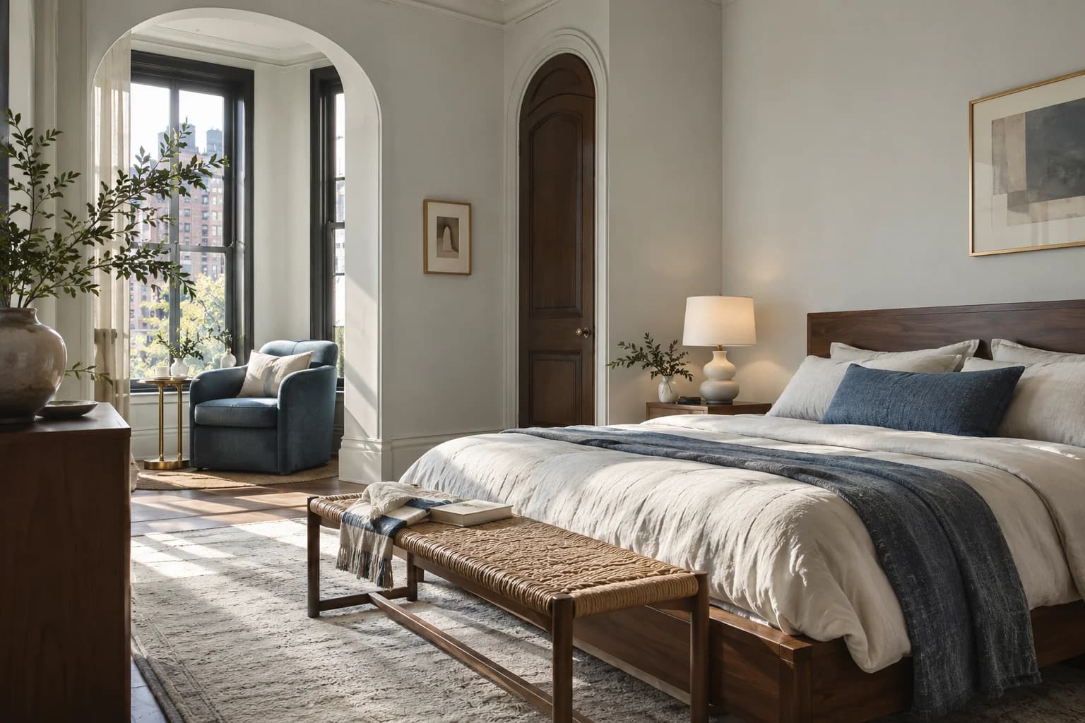 Bedroom featuring Seashell Gray paint