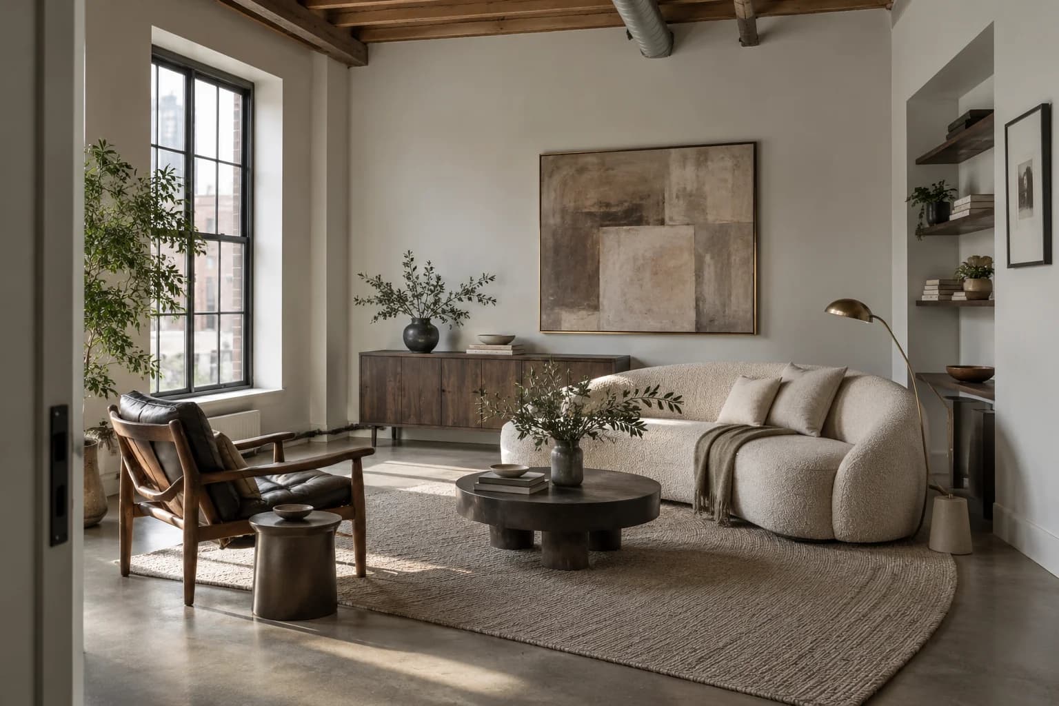 Living room featuring Seashell Gray paint